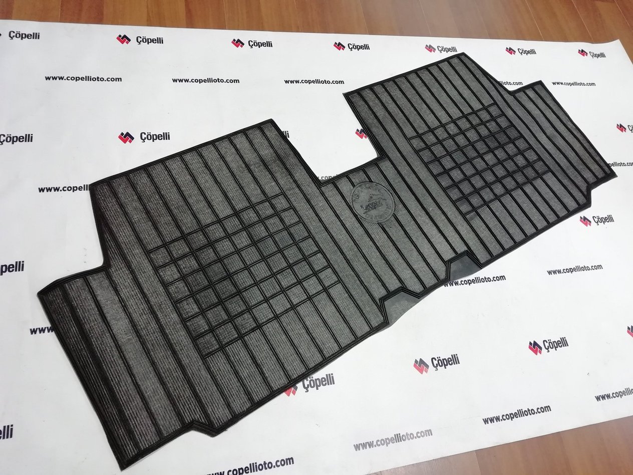 RBR102 - DEKORATIF BEZLI KAUCUK PASPAS TK.,-GRI- R12 (3 PARCA ON SAG+SOL VE ARKA)(RULO POSET) / LEOPAR