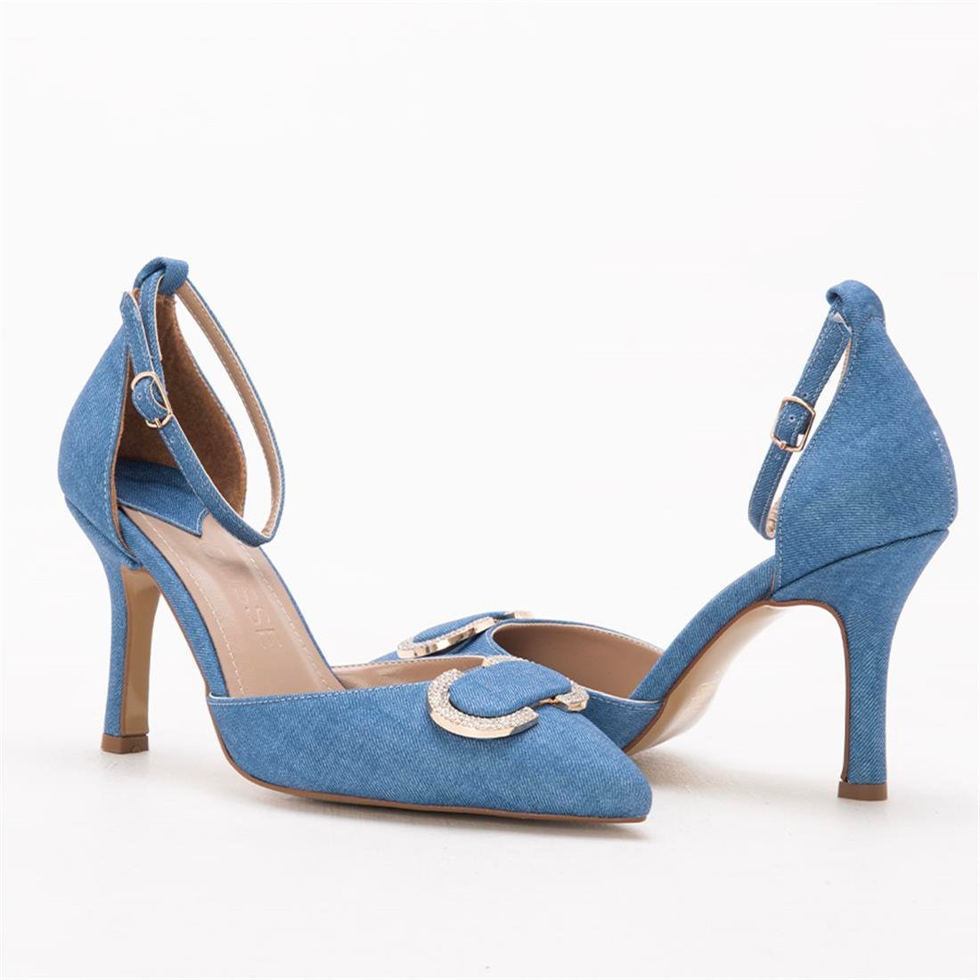 GUSSE MARIAN KADIN TAŞLI ABİYE STILETTO AYAKKABI