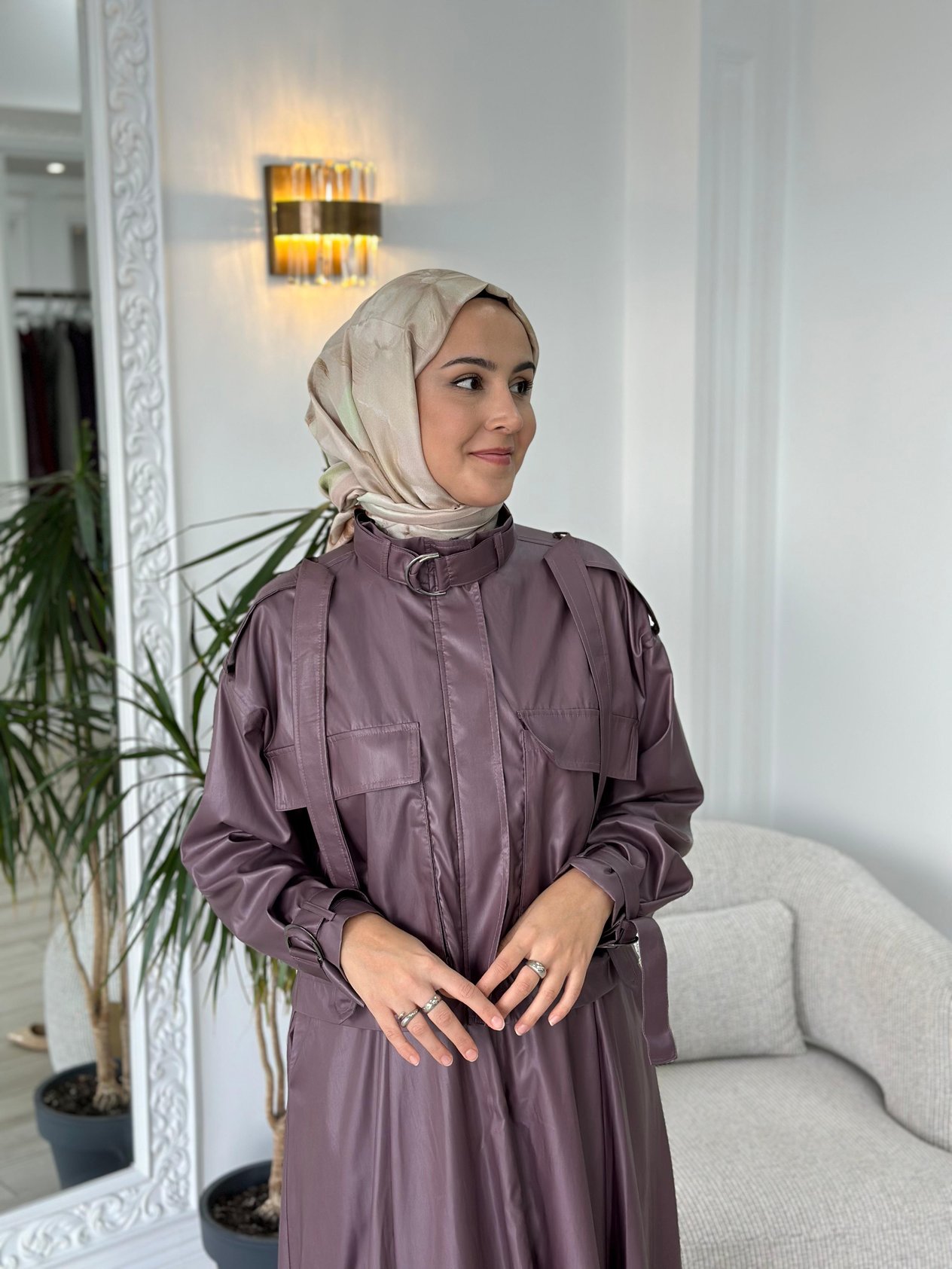 QOOQ Verena Etekli Takım Mürdüm 25fw603