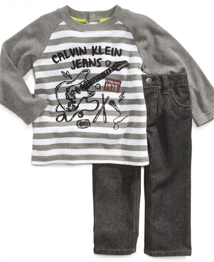 Calvin Klein Denim Set - Gitar Baskılı