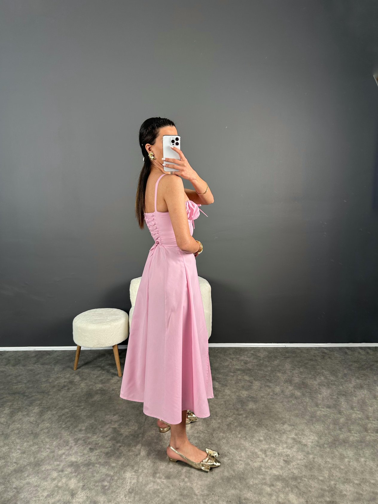 Pembe Pinterest Viral ElbiseGausELBİSEGU007277