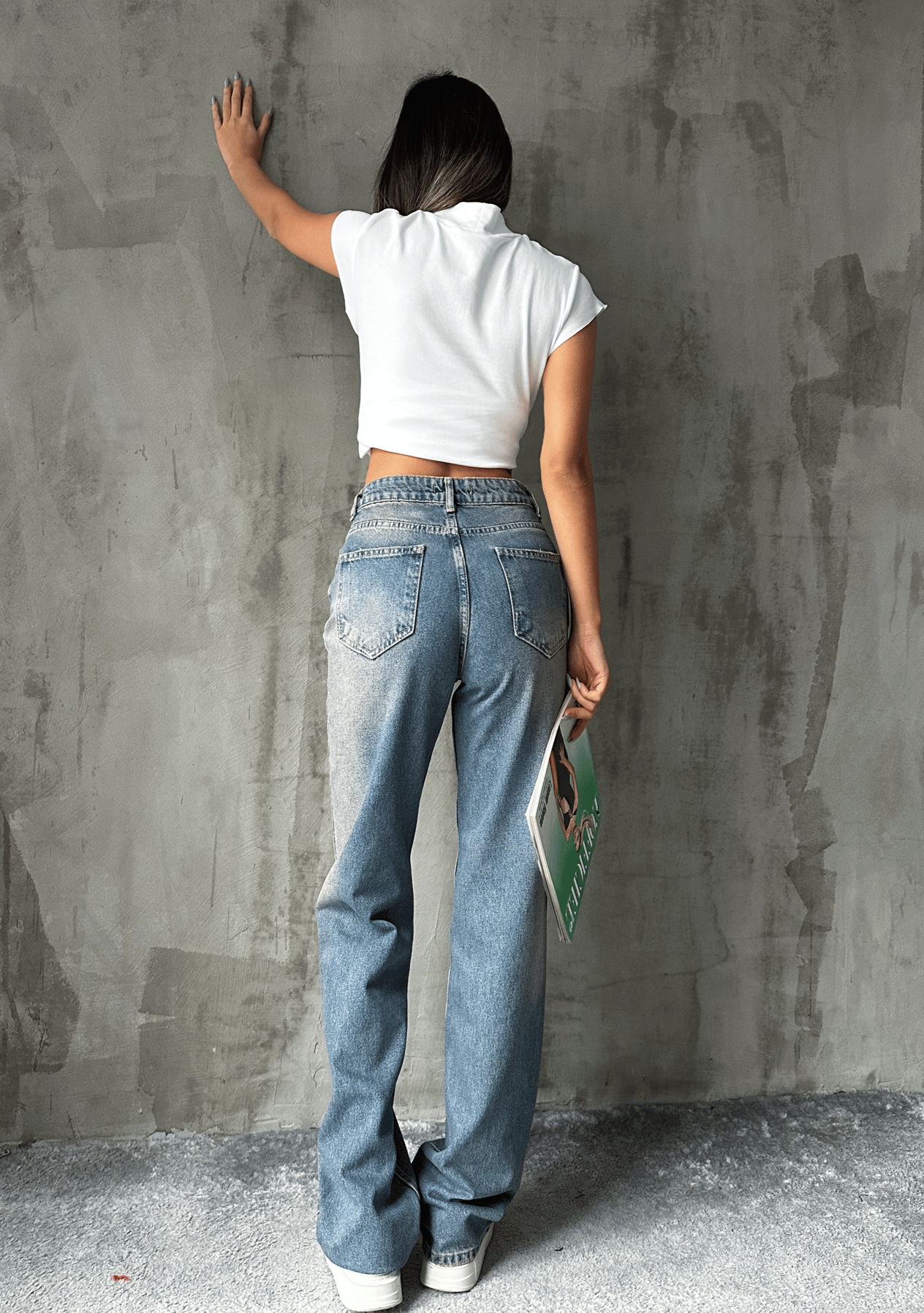 Düşük Bel Wideleg Pantolon Tint