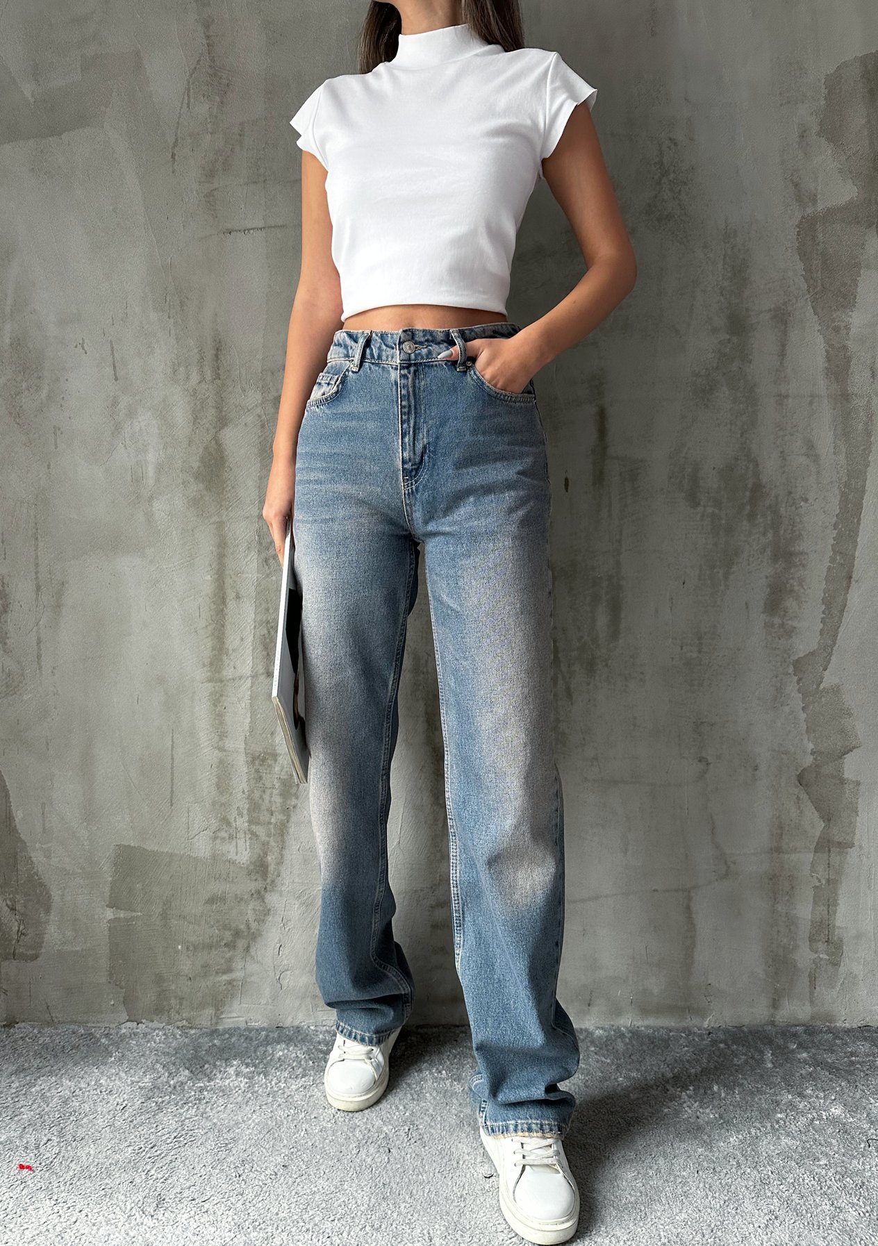 Düşük Bel Wideleg Pantolon Tint