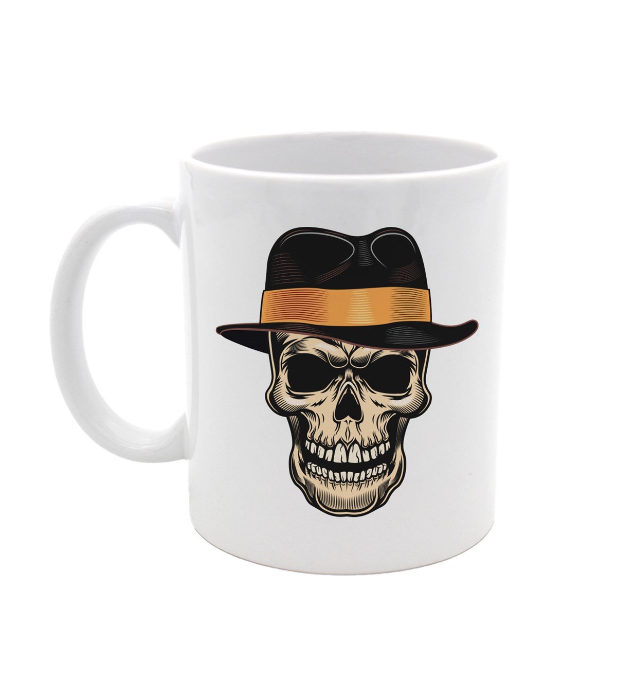 Özel Tasarımlı Şapkalı Kuru Kafa Kupa & French Press & 250 Gram Jacobs Monarch Filtre Kahve Hediye Seti