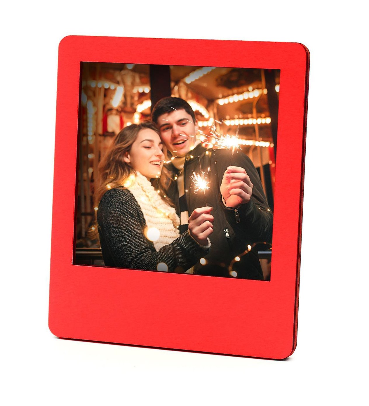 Sevgililer Gününe Özel Ayıcık & Melek Kolye & Mum & Kişiye Özel Fotoğraf Çerçevesi Hediye Seti