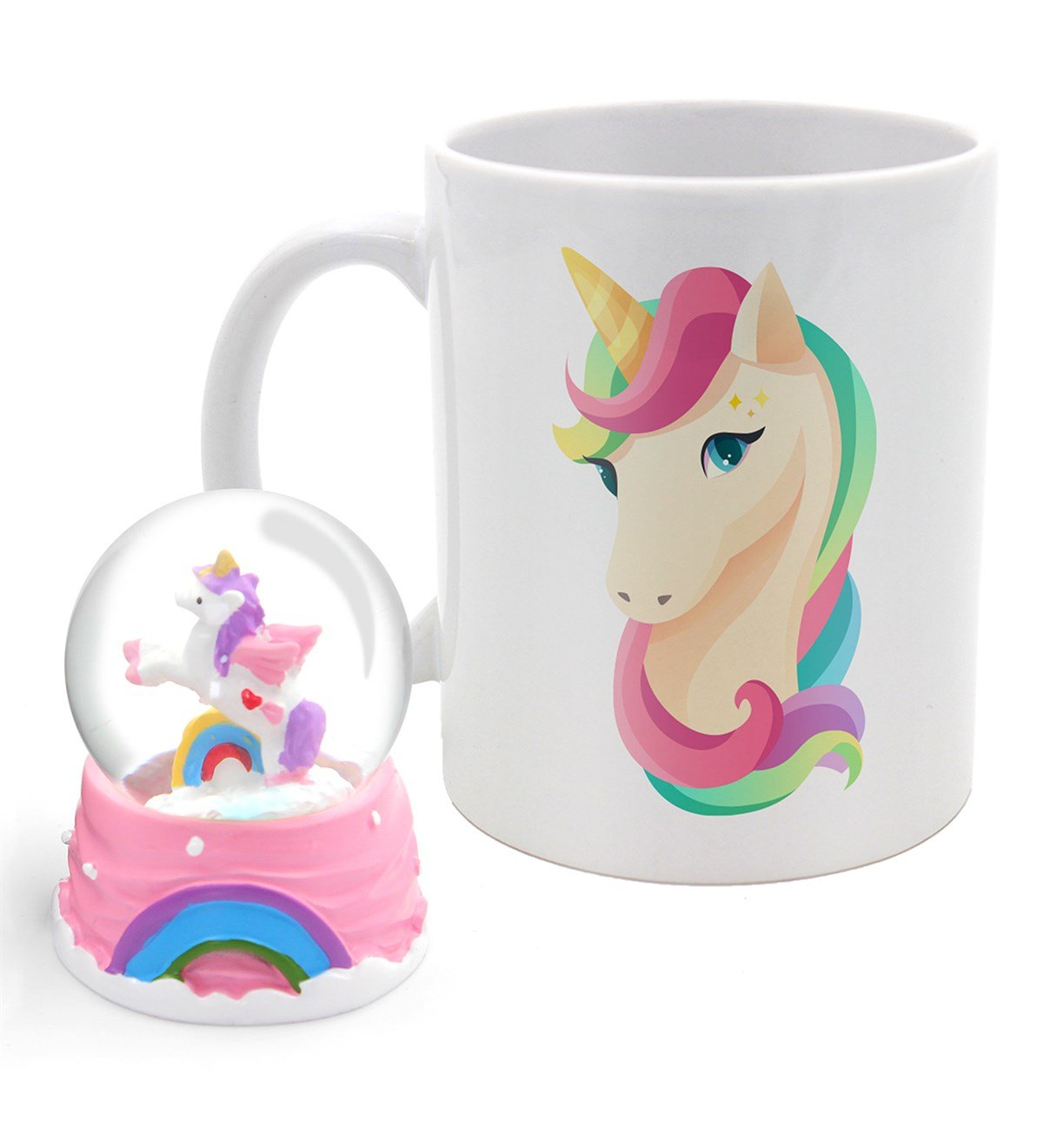 Sevgiliye Özel Unicorn Kar Küresi & Özel Tasarım Unicorn Kupa