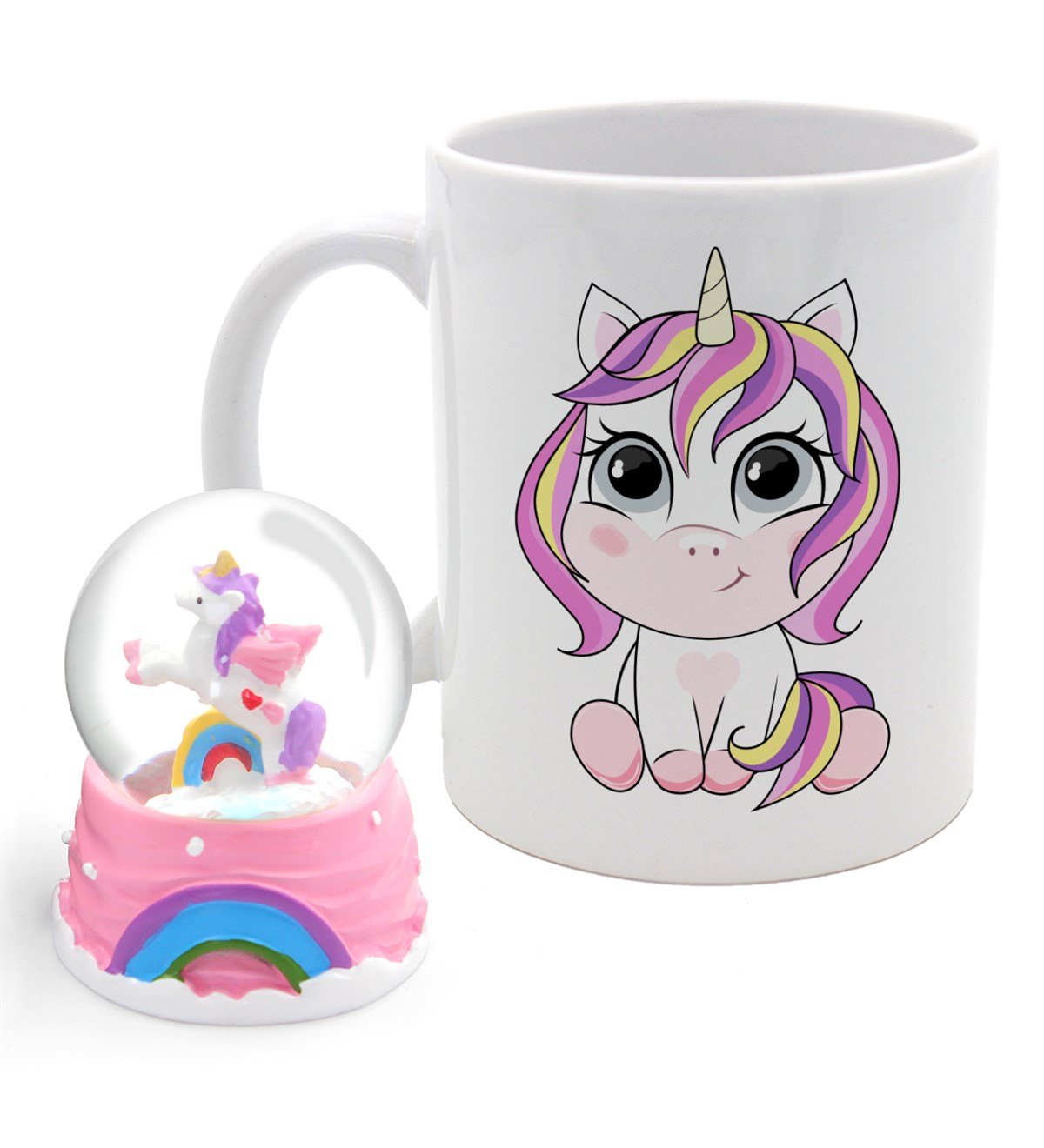 Sevgiliye Özel Unicorn Kar Küresi & Özel Tasarım Unicorn Kupa
