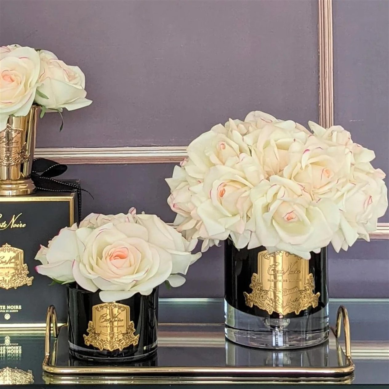 COTE NOIRE 12 Ekru Güllü Pembe Çizgili Gold Koku