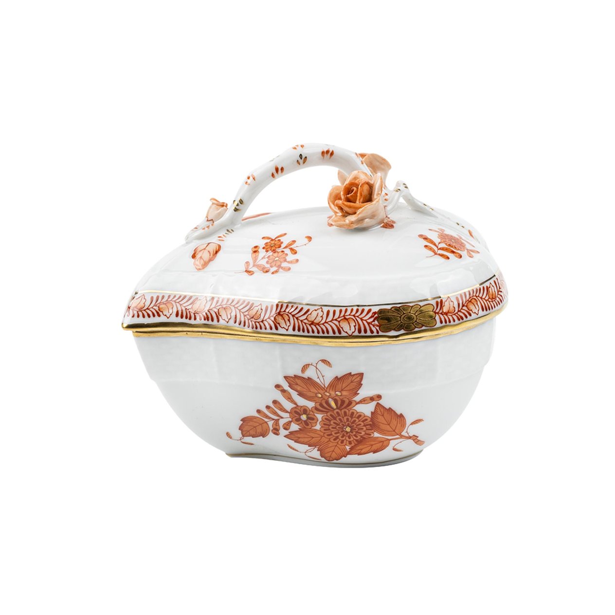 HEREND Bonbonier 11,5cm Apponyi Orange