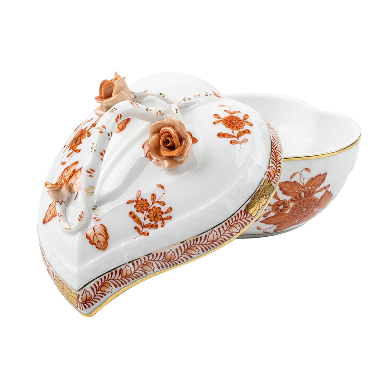 HEREND Bonbonier 11,5cm Apponyi Orange