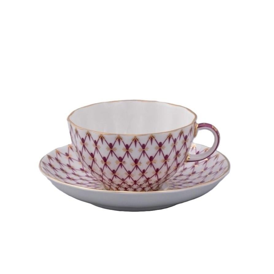 IMPERIAL PORCELAIN Çay Fincanı 250 ml Net-blues Pembe