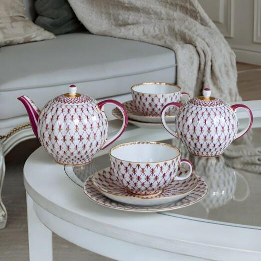 IMPERIAL PORCELAIN Çay Fincanı 250 ml Net-blues Pembe