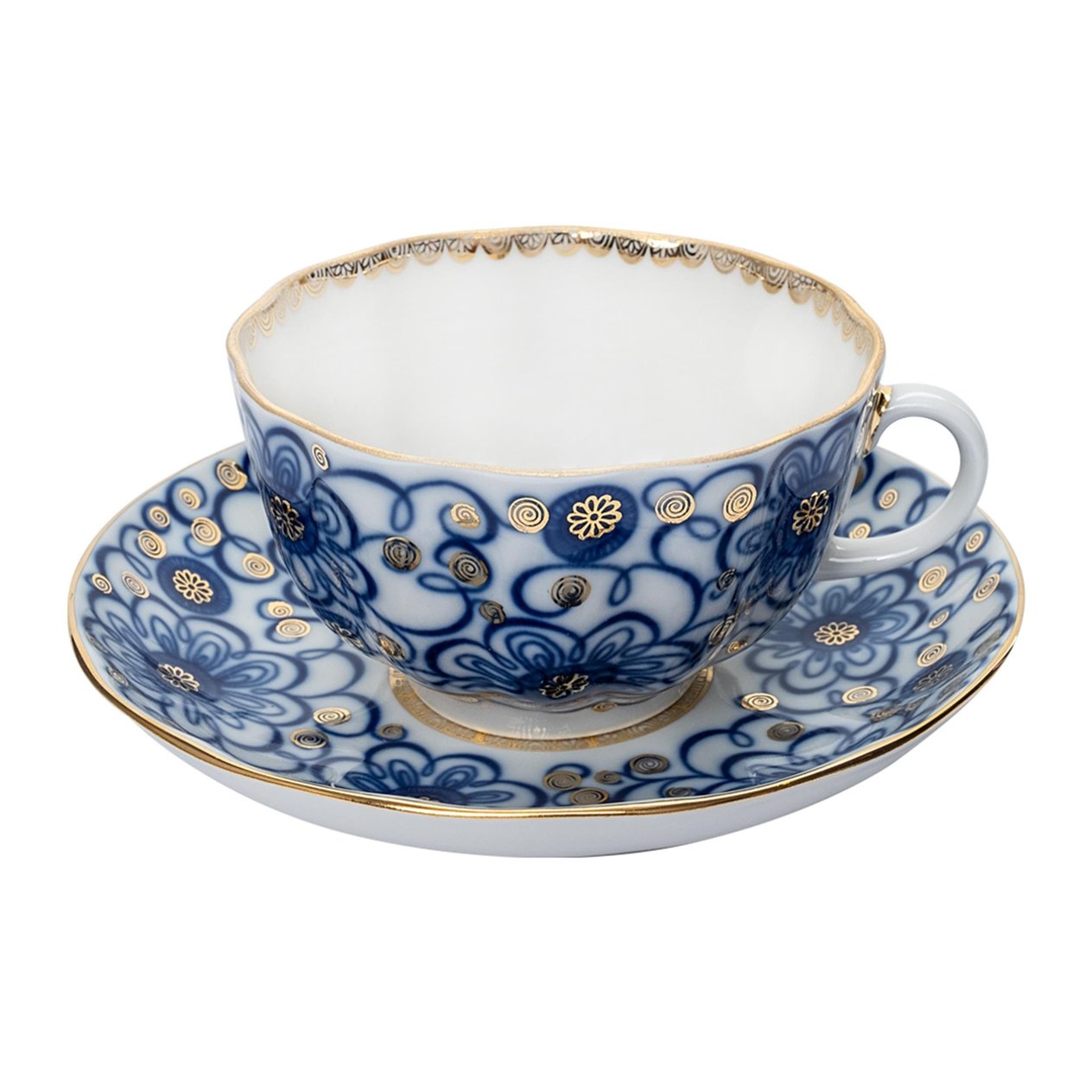 IMPERIAL PORCELAIN Çay Fincanı 250 ml & Pasta Tabağı 18 cm Trio Winding twig