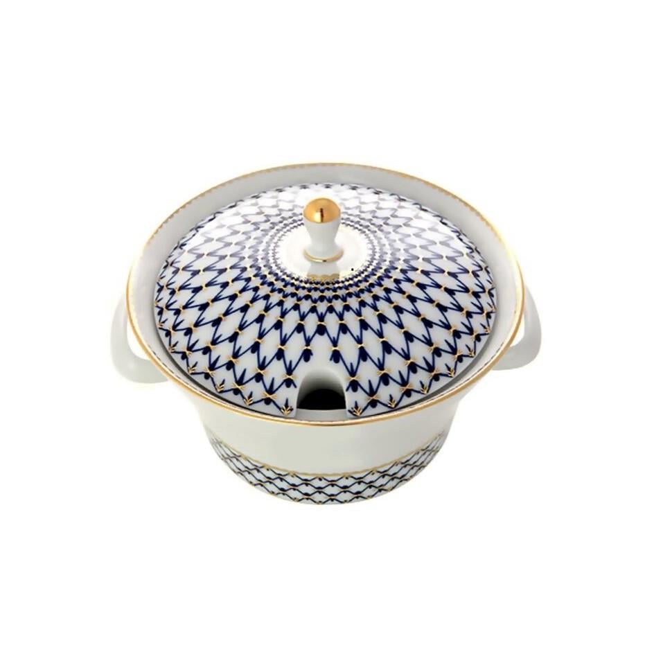IMPERIAL PORCELAIN Çorba Servislik Kasesi Cobalt net Mavi