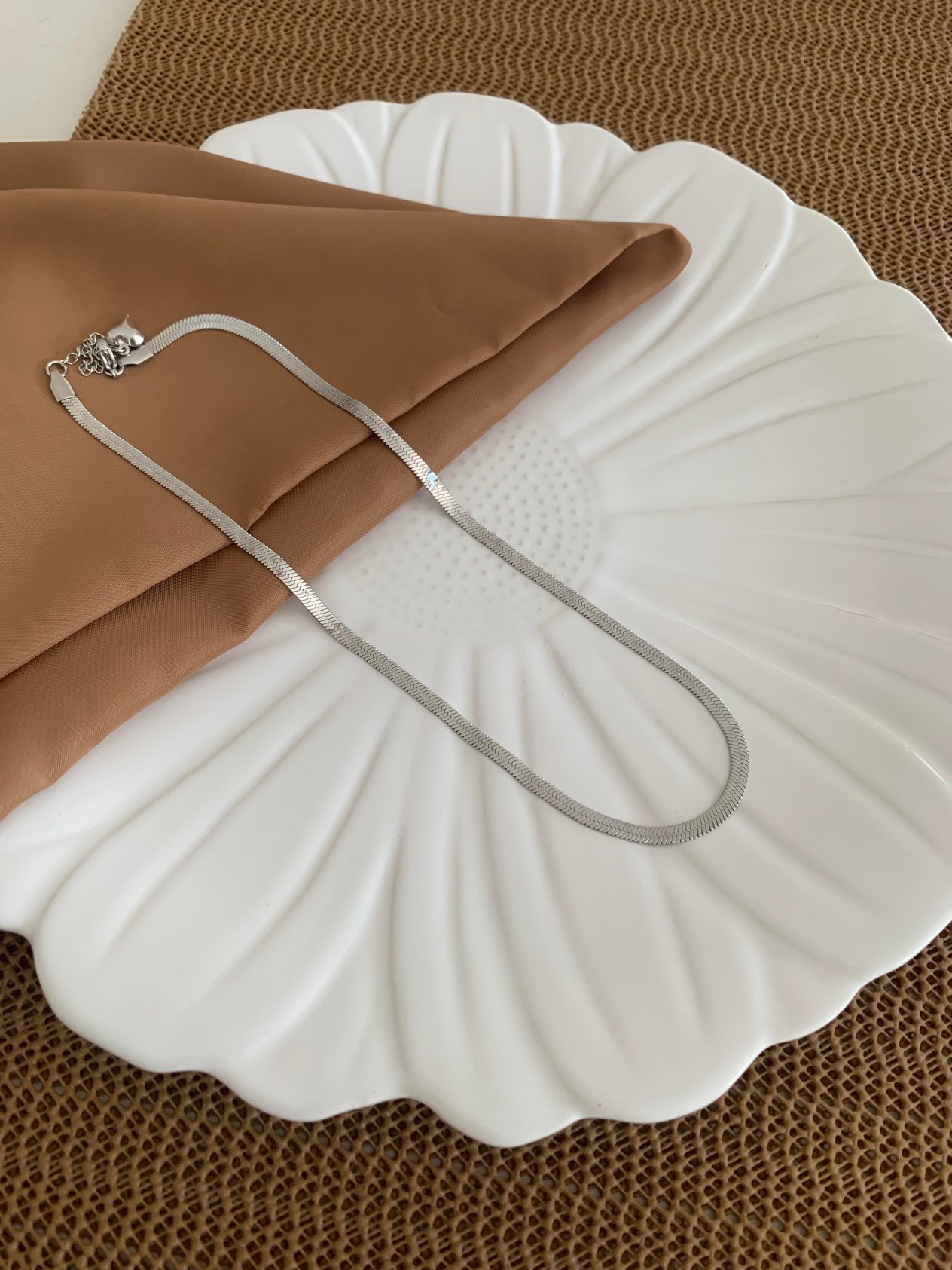 Çelik 45 Cm 4 mm İtalyan Zincir Kolye Gümüş