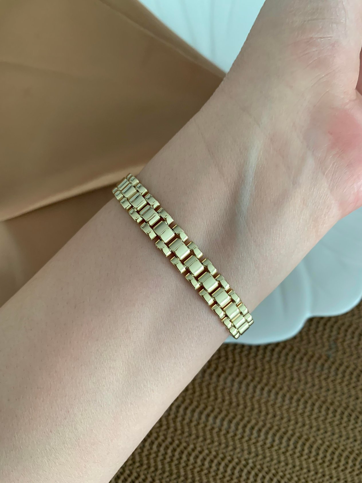 Vip 14k Zirkon Taşlı Biyeli Gurmet Bileklik