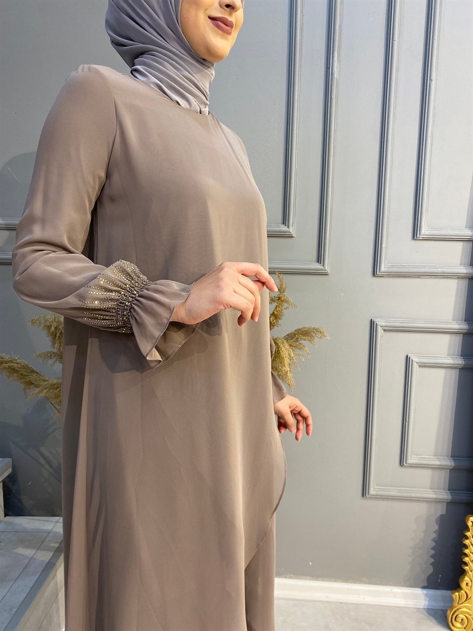 NEVON 21Y-5000 Taş İşleme Detaylı Pantalonlu Takım