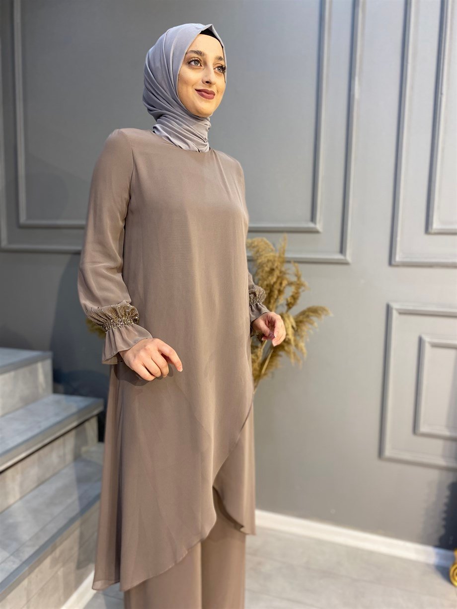 NEVON 21Y-5000 Taş İşleme Detaylı Pantalonlu Takım