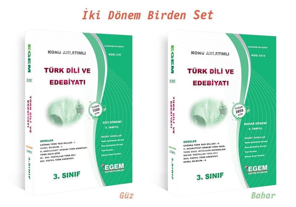 3.SINIF TÜRK DİLİ ve EDEBİYATI SET(GÜZ- BAHAR DÖNEMİ)