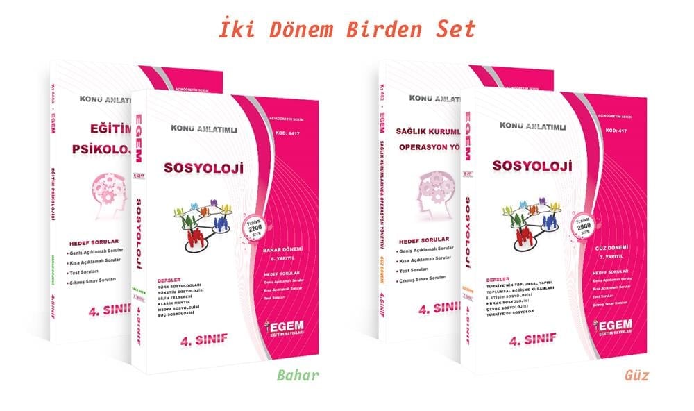 4. SINIF SOSYOLOJİ SET(GÜZ- BAHAR DÖNEMİ)