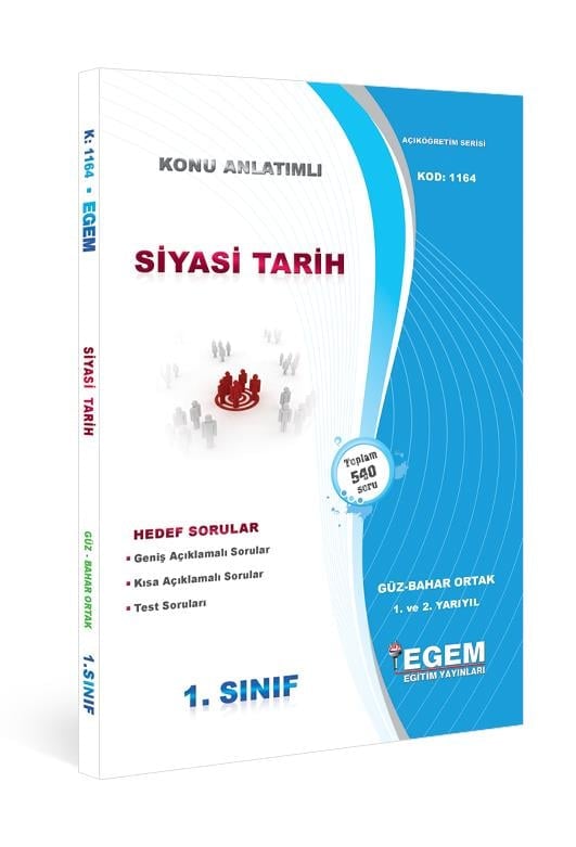 Egem Yayınları AÖF Siyasi Tarih Konu Anlatımlı Soru Bankası