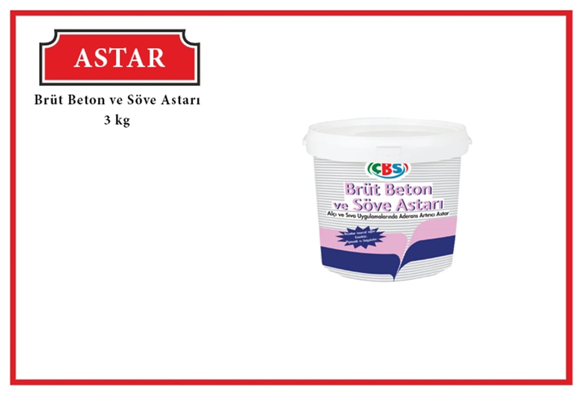 ÇBS BRÜT BETON VE SÖVE ASTARI YEŞİL 3 KG