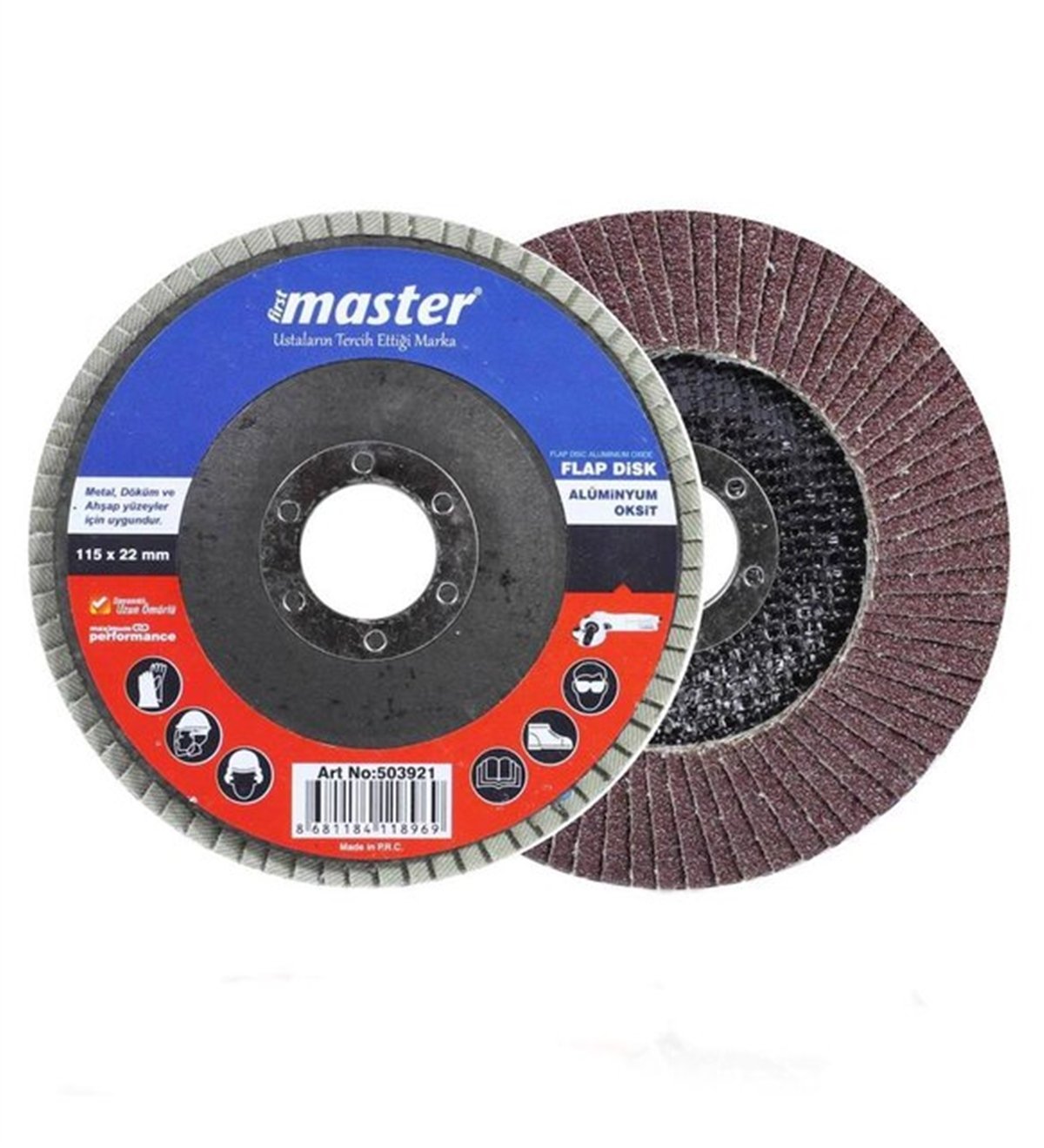 MASTER FLAP DİSK ALÜM. OKSİT 60 KUM 180*22mm