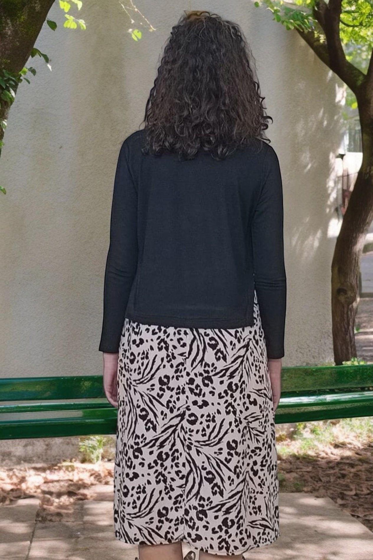 LEOPAR DESENLİ İKİ İPLİK VİSKON ELBİSE