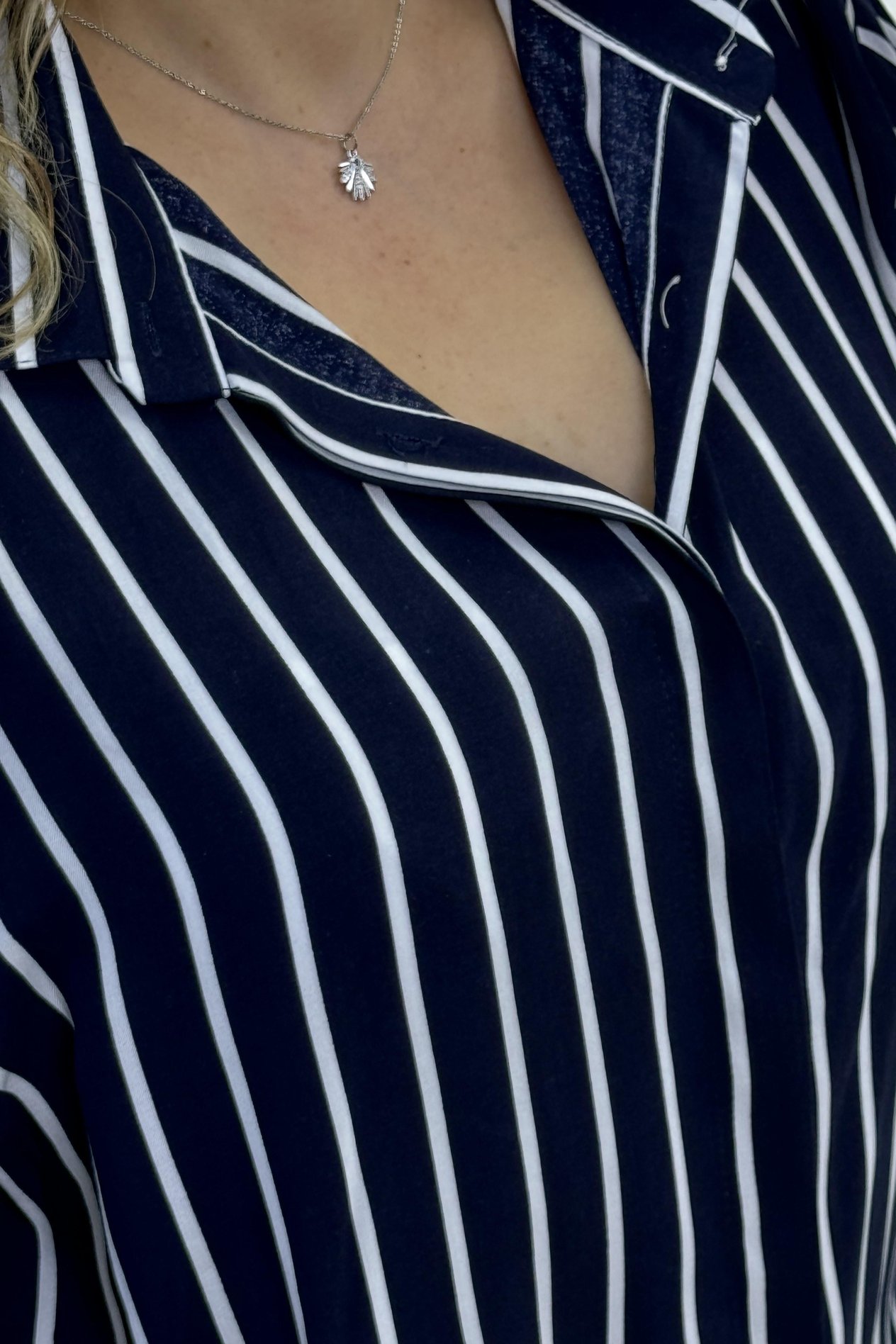 EKSTRA BÜYÜK BEDEN ÇİZGİLİ DESEN ZARA PAMUKLU KADIN GÖMLEK