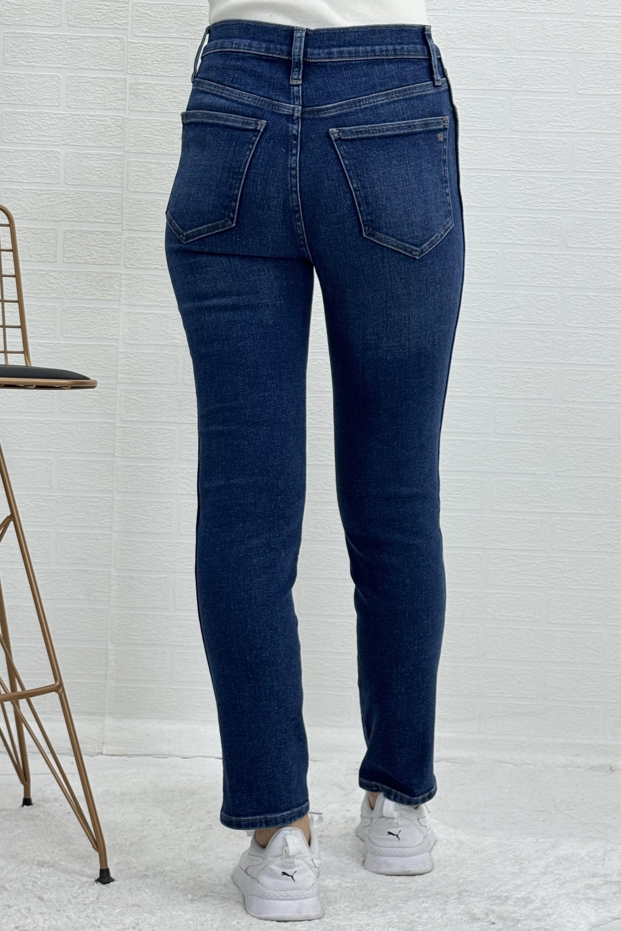 YÜKSEK BEL FUL LİKRALI DAR PAÇA MOM JEANS KADIN KOT PANTOLON