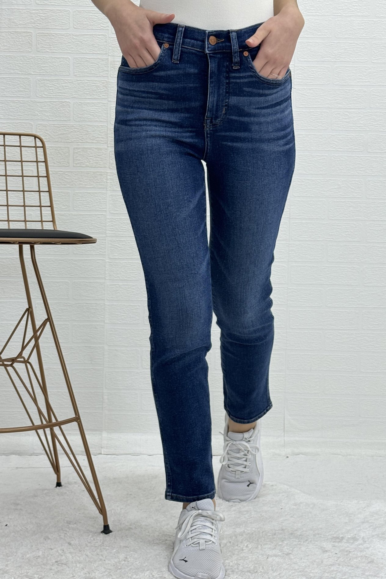 YÜKSEK BEL FUL LİKRALI DAR PAÇA MOM JEANS KADIN KOT PANTOLON