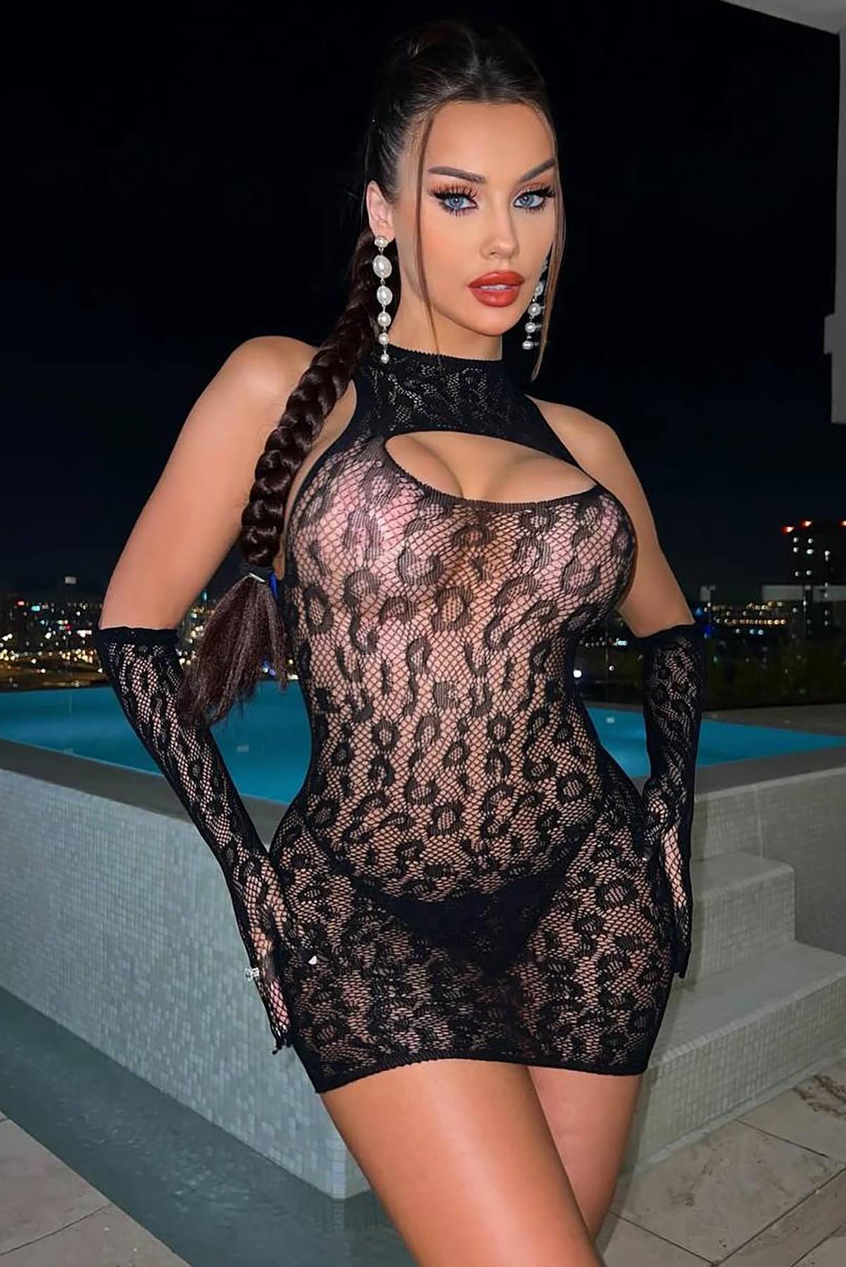 Nadia Eldivenli Çorap Elbise