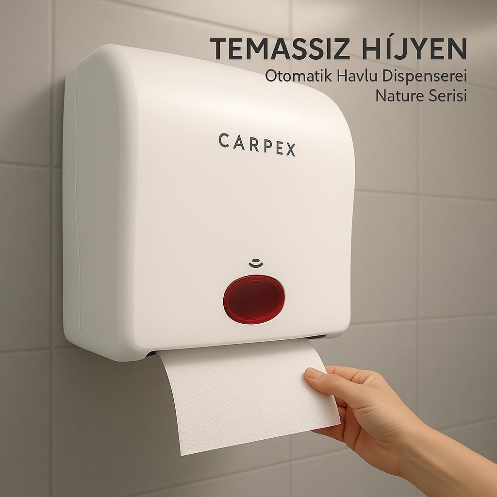 Carpex Otomatik Sensörlü Kağıt Havlu Makinesi Beyaz - Havlu Dispenseri