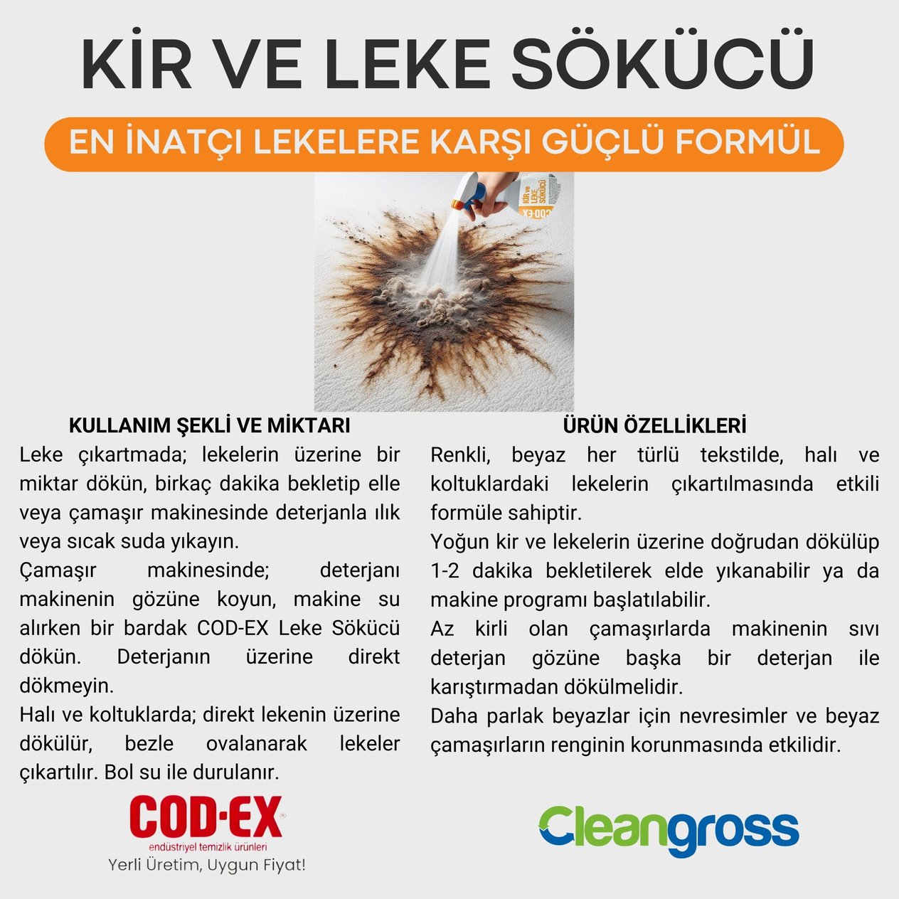 COD-EX Kir Ve Leke Sökücü 4 L