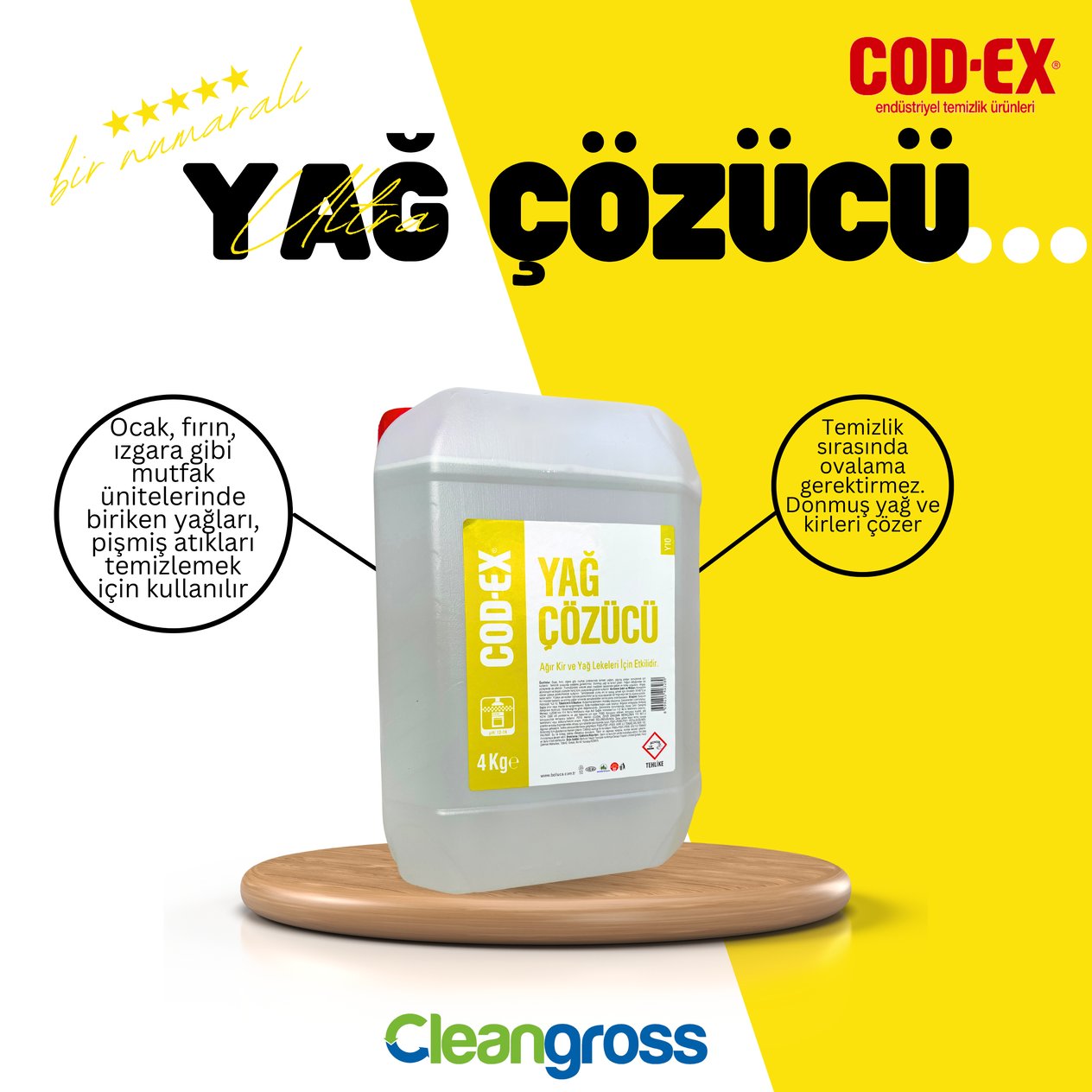 COD-EX Yağ Çözücü 4 Kg