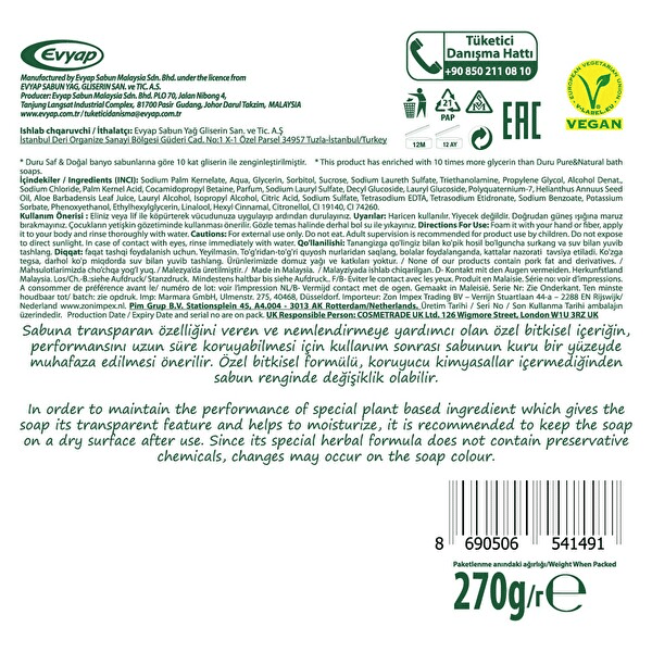 Duru Hydro Pure Aloe Vera Şeffaf Bakım Sabunu 2 X 135 gr