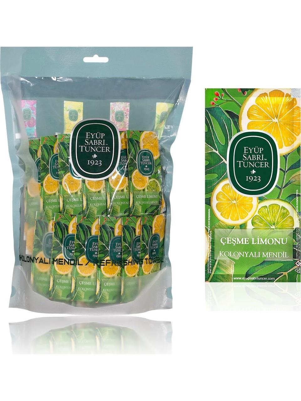 Eyüp Sabri Tuncer Çeşme Limonu Kolonyalı Mendil 150'li (Küçük Boy)