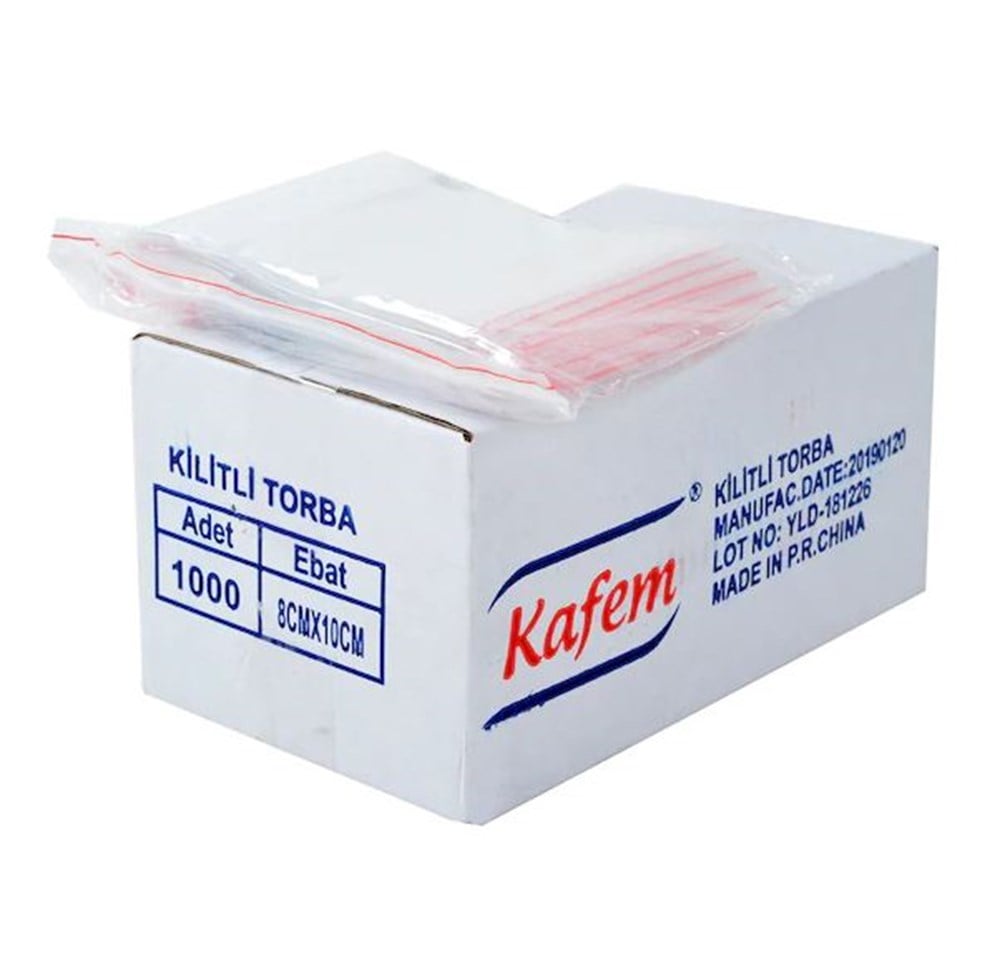 Kafem Kilitli Torba 8x10 cm - 1000 Adet
