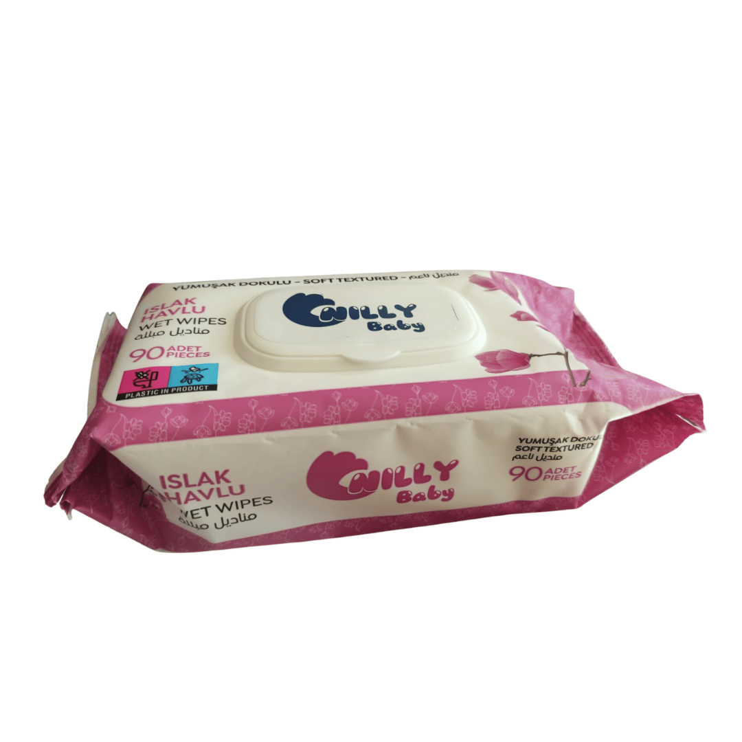 Nılly Baby Islak Havlu 90 adet x 12 Paket Pembe