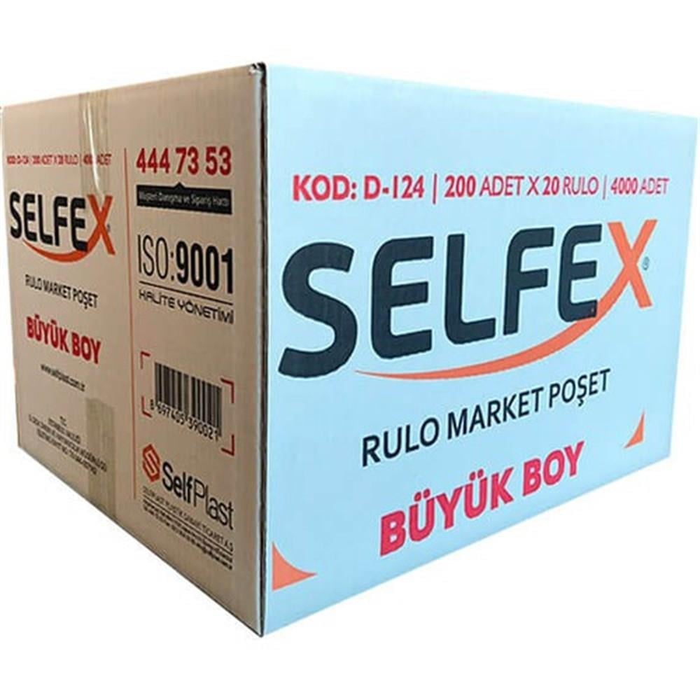 Selfex Büyük Boy Rulo Market Poşeti 1 Koli