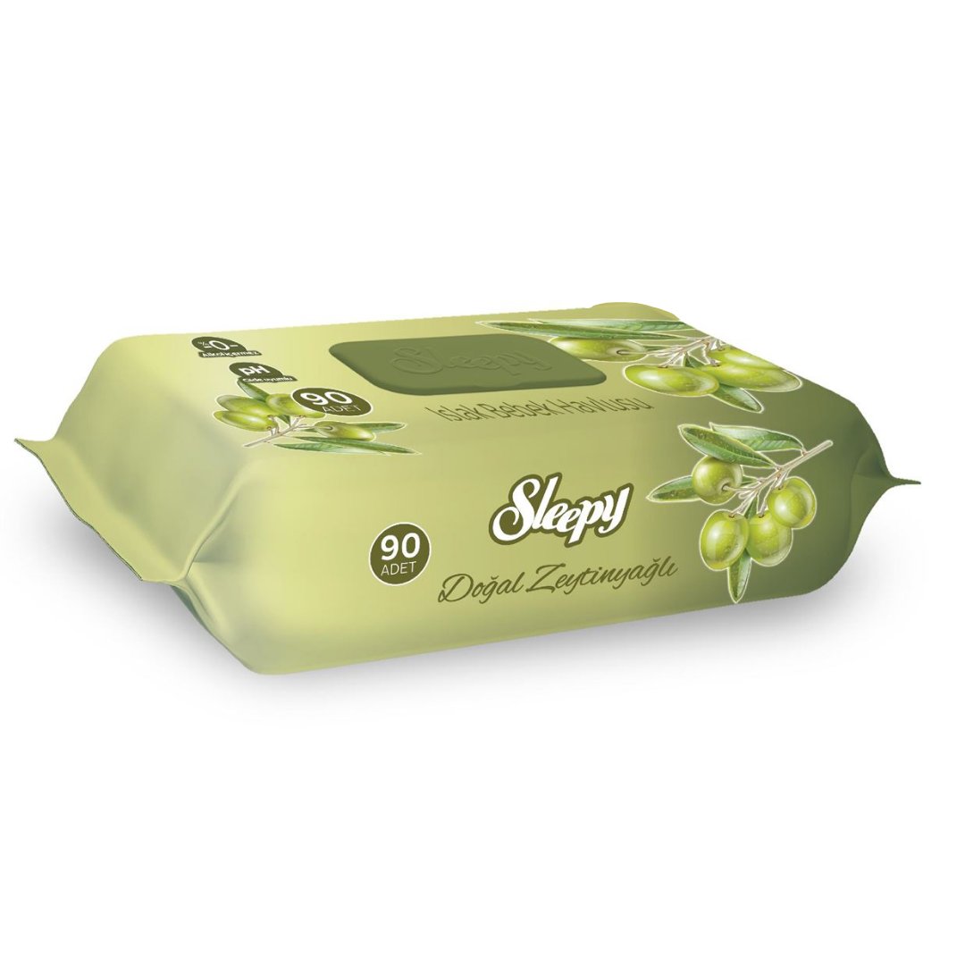 Sleepy Doğal Zeytinyağlı Islak Havlu 90 Yaprak