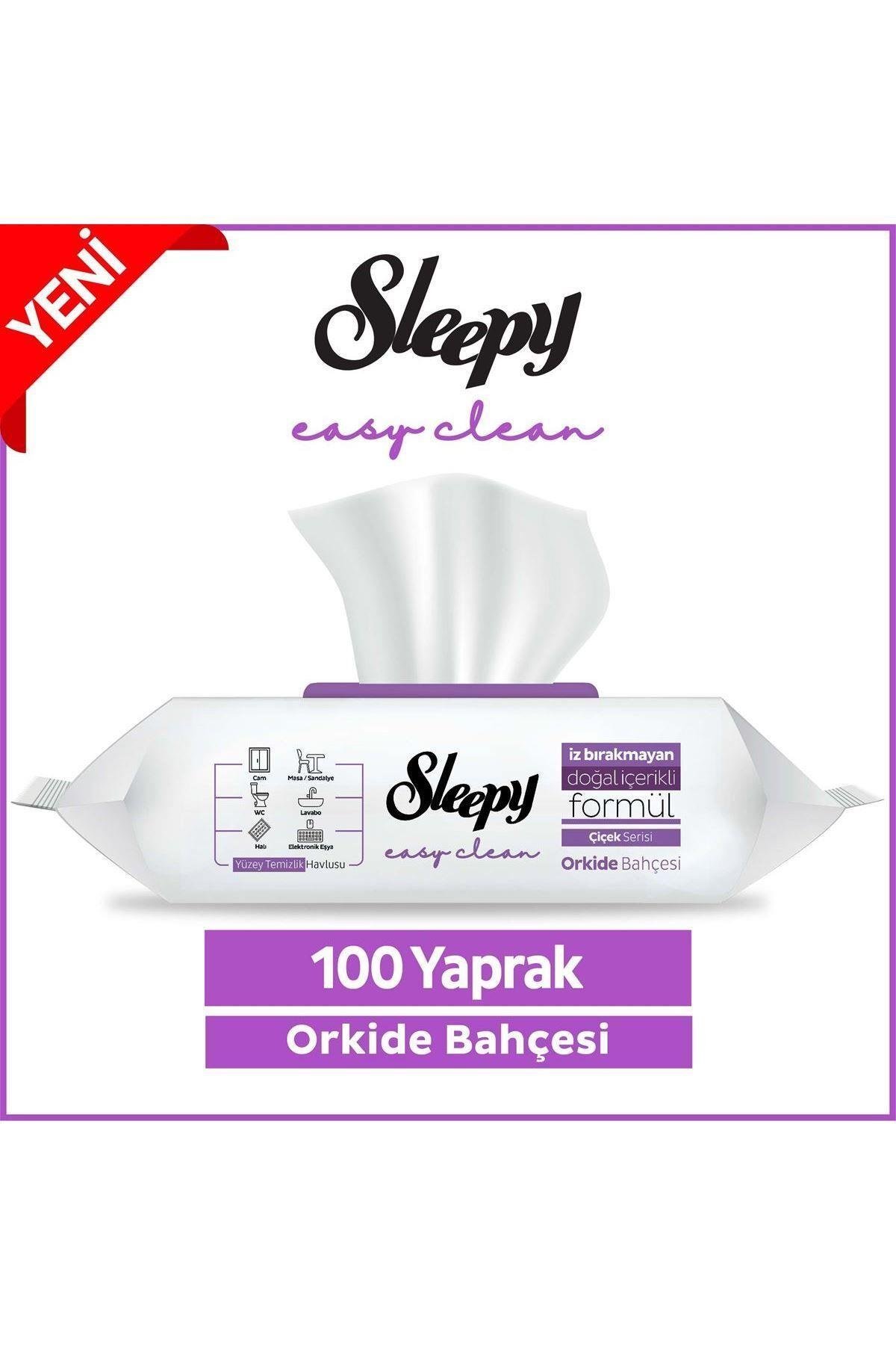 Sleepy Easy Clean Orkide Bahçesi Yüzey Temizlik Havlusu&mendili 100 Yaprak