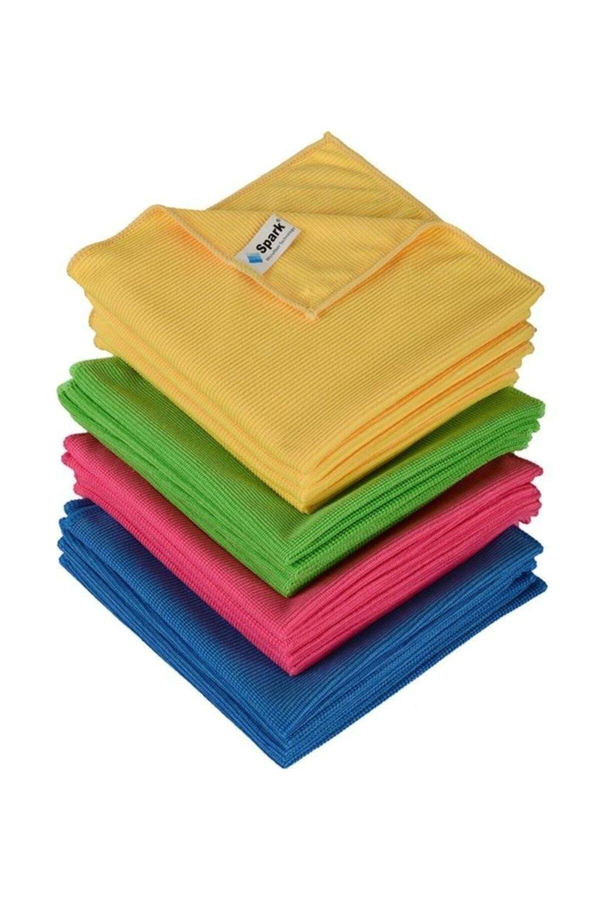 Spark M2307 Mikrofiber Genel Temizlik Toz ve Cam Bezi 40x40 Cm 4 Adet