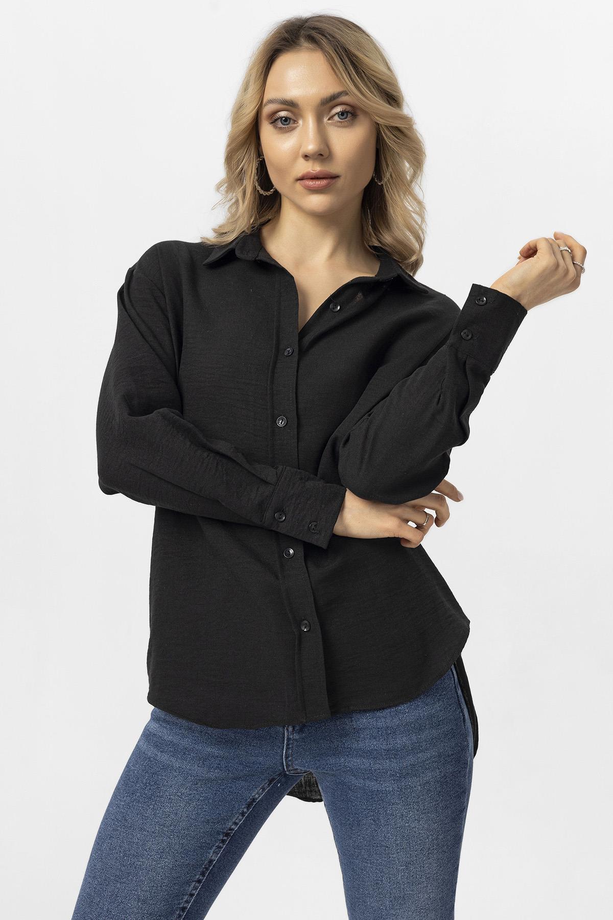 Kadın Oversize Keten Gömlek