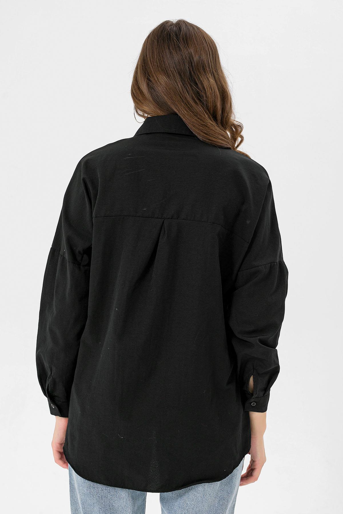 Kadın Oversize Poplik Gömlek