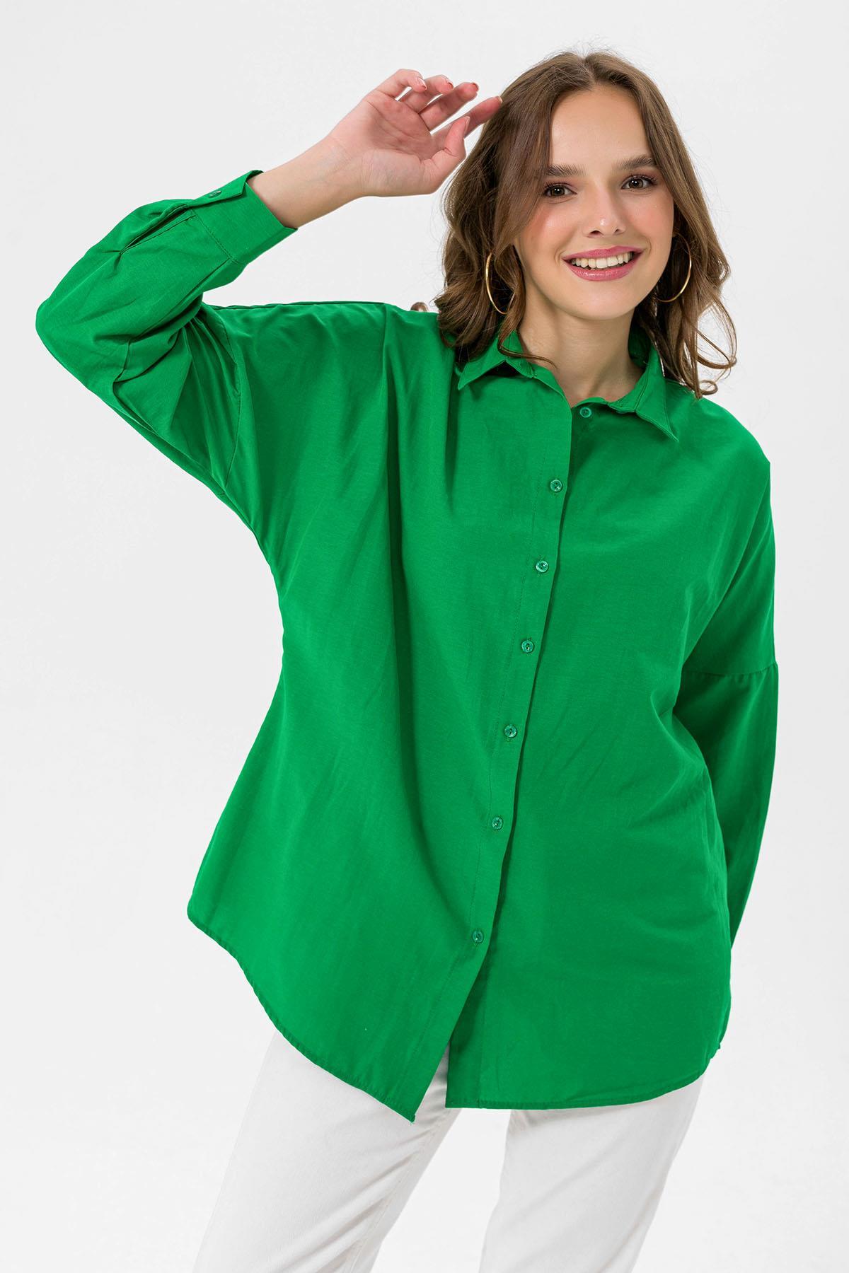 Kadın Oversize Poplik Gömlek