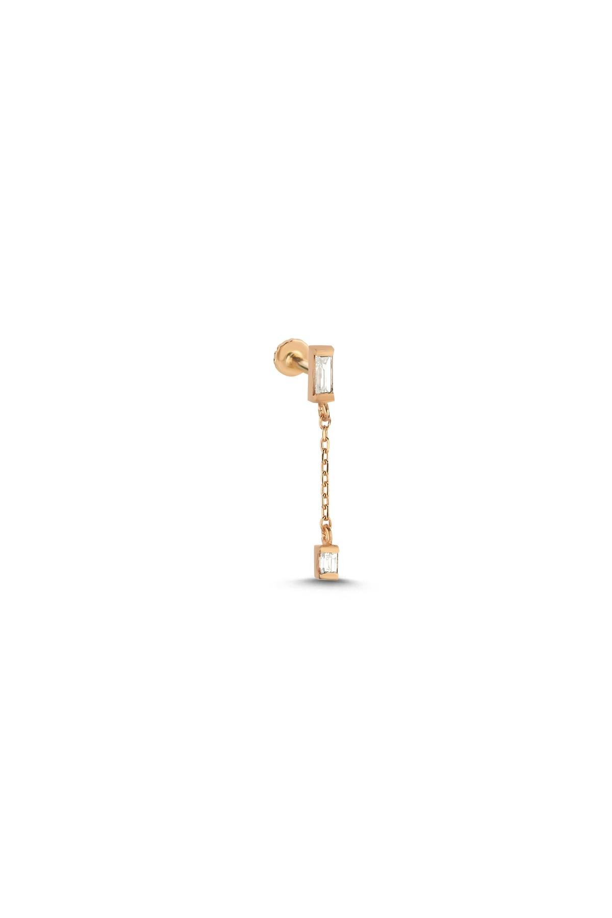Baget Pırlantalı Sallantılı Piercing