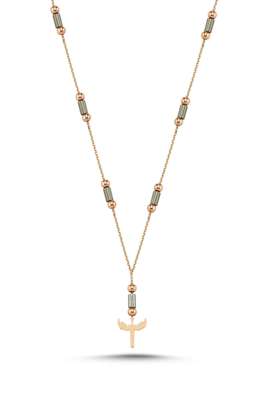 ANGEL OF MICHAEL BEAD NECKLACE