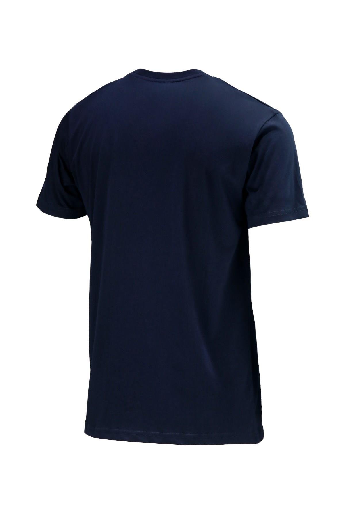 T-ShirtShinzoneErkek Bisiklet Yaka Standart Fit Discovery Göğüs Baskılı Lacivert T-Shirt