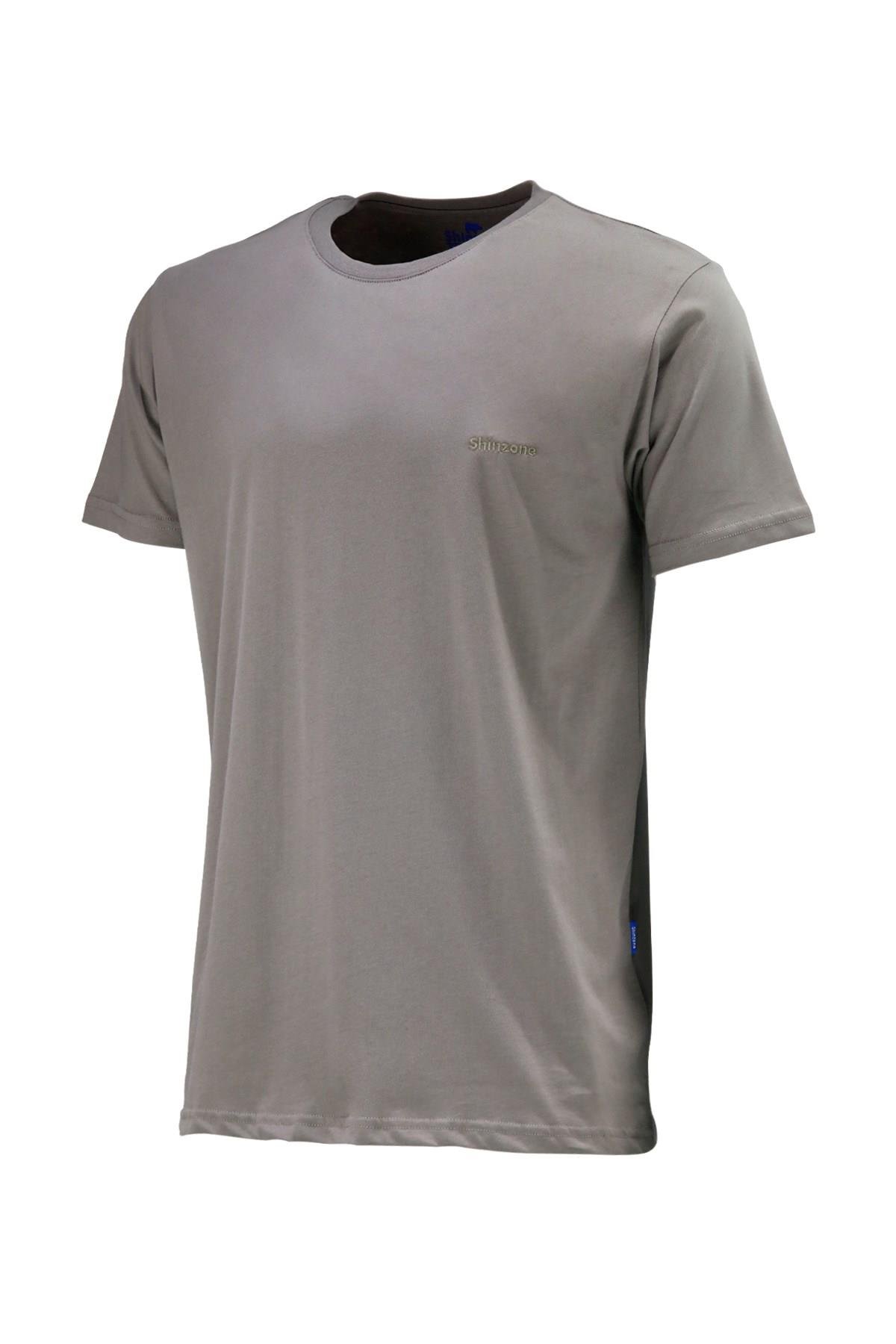 T-ShirtShinzoneErkek Bisiklet Yaka Standart Fit Vizon T-Shirt